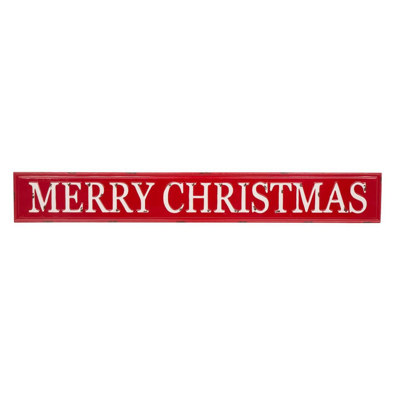 Glitzhome® 45.75" Merry Christmas Metal Wall Sign